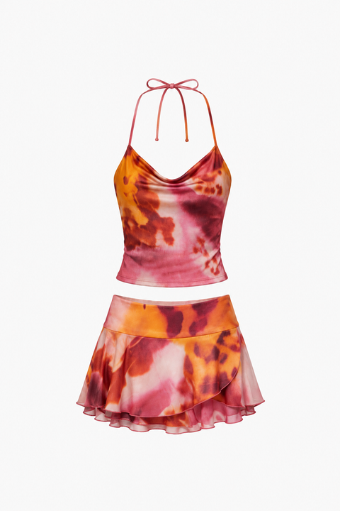 Sunset Tie-Dye Mesh 2-Piece Set