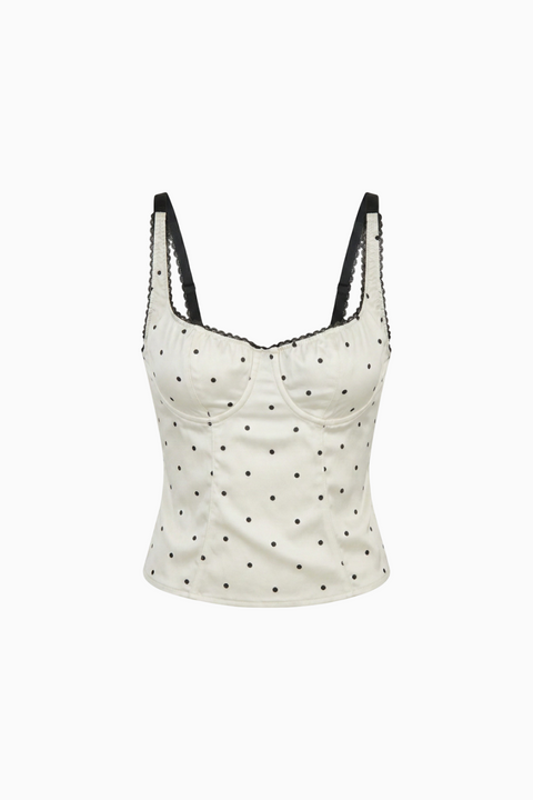 White Lace Bustier Crop Top