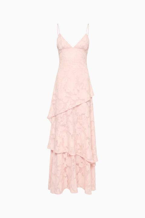 Blush Ruffle-Tier Maxi Dress FALTA ESPALDA Y MARCA DE AGUA
