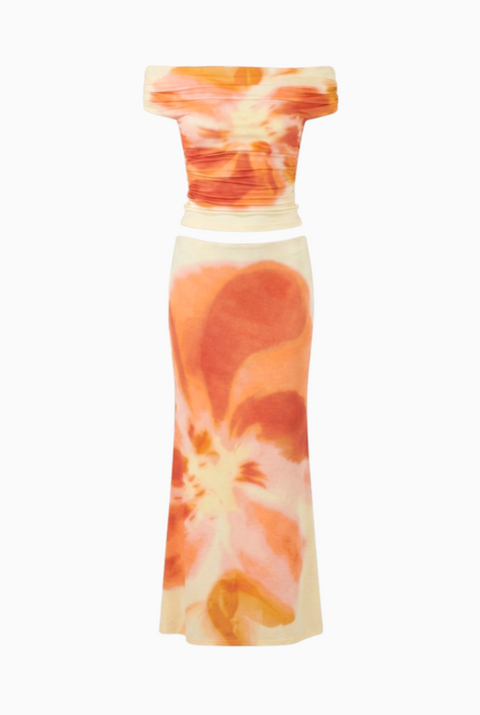 Orange Tie-Dye Maxi Set