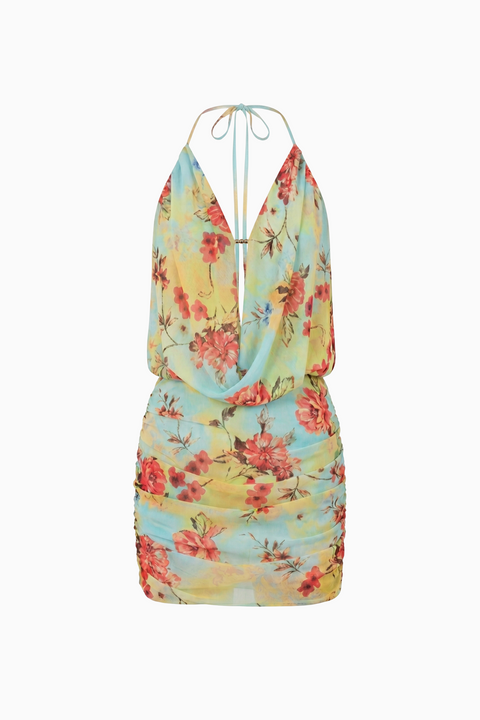 Tropical Floral Mini Dress