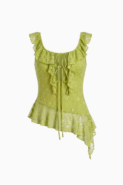 Yellow-Green Spaghetti Strap Top