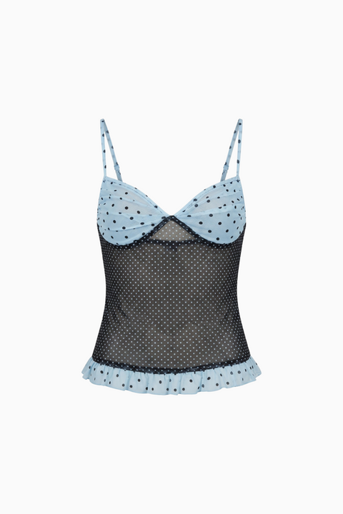 Black Sheer Mesh Bustier Top