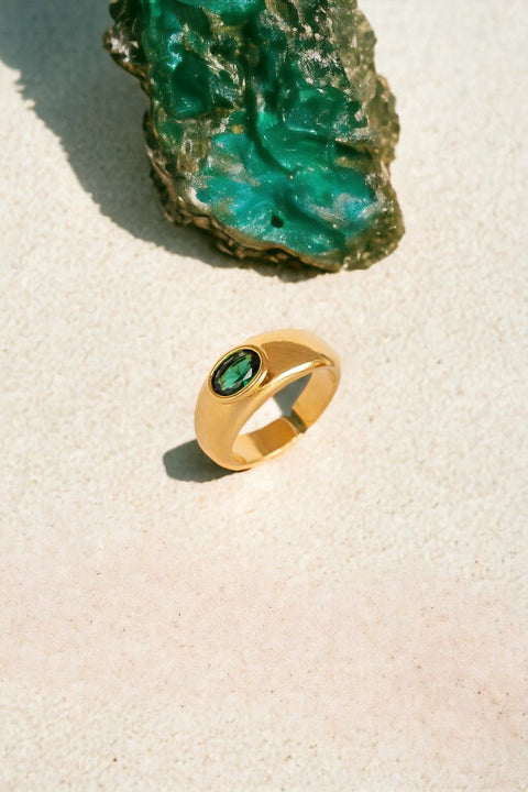 Gold Plated Ring | | Resizable 5 - 9 | Agnese Studios