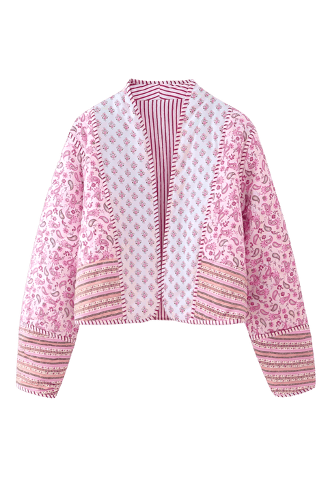 Marquessa Pink Jacket Reversible | | S | Agnese Studios