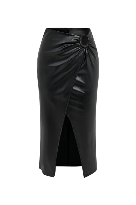 Marti Leather Skirt | | S | Agnese Studios