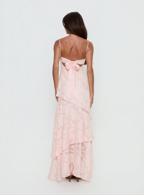 Blush Ruffle-Tier Maxi Dress   FALTA ESPALDA Y MARCA DE AGUA