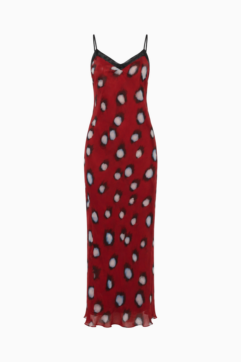 Printed Slip Midi Dress