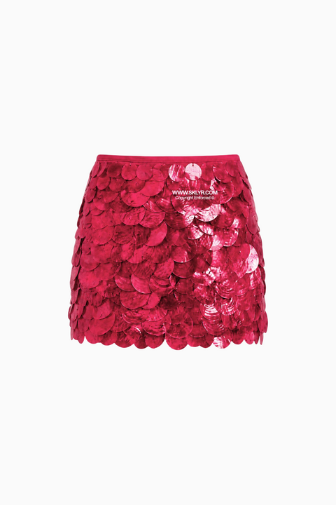 Mermaid Scale Shimmer Mini Skirt