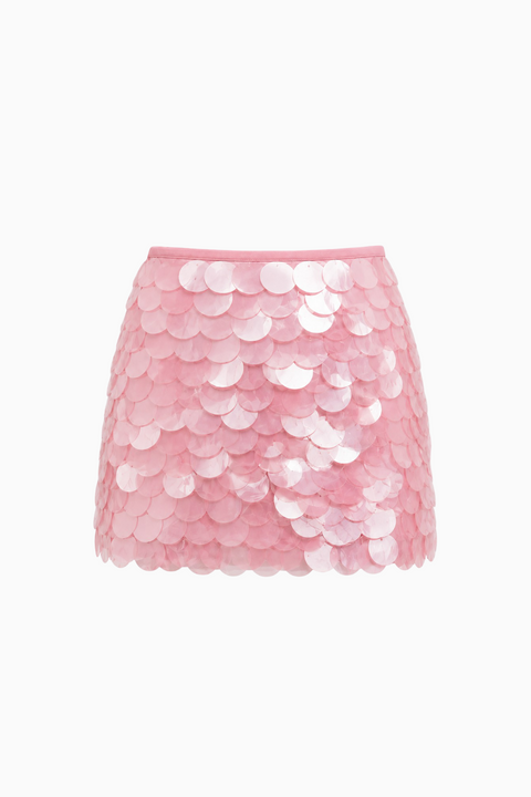 Mermaid Scale Shimmer Mini Skirt