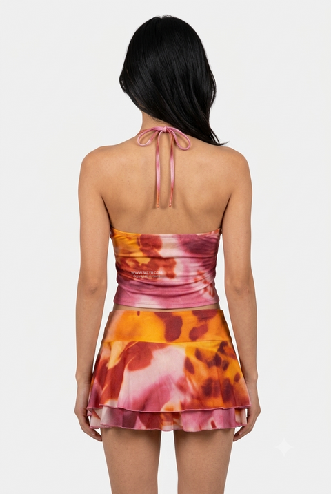 Sunset Tie-Dye Mesh 2-Piece Set