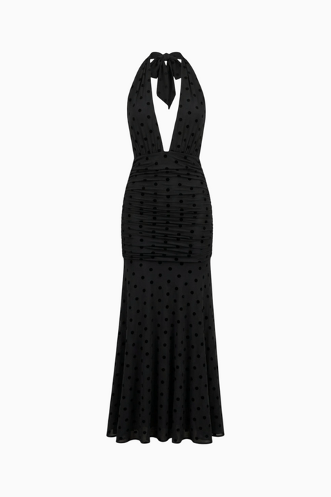 Polka Dot Halter Maxi