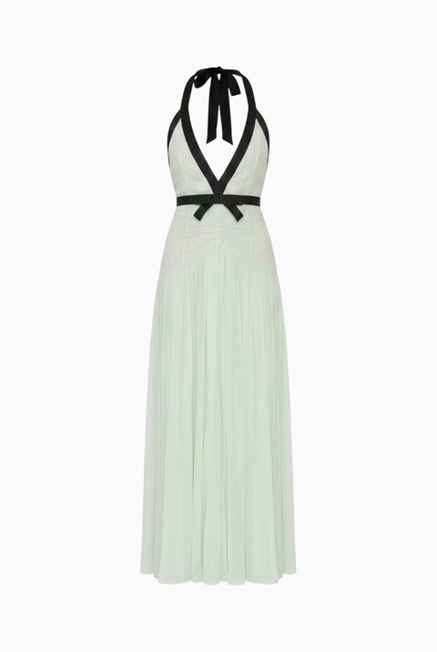 Mint Halterneck Flowing Maxi Dress