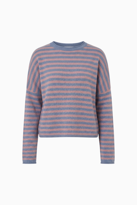Cozy Striped Crewneck Pullover Sweater