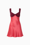 Two-Tone Ruched Bust Mini Dress