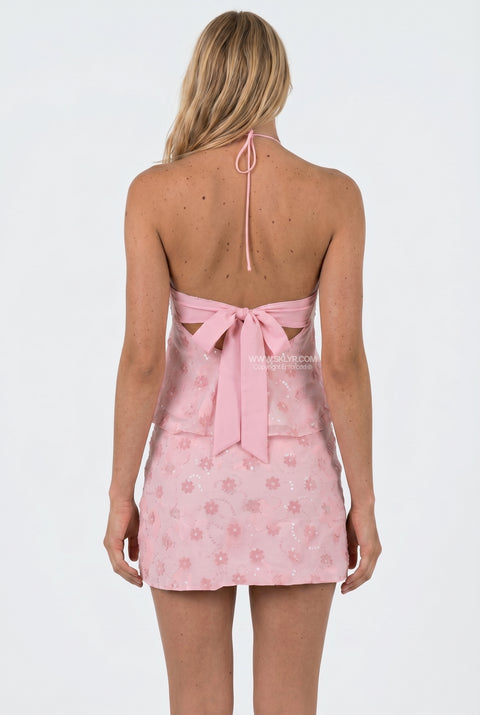 Pink Ruffle Two-Piece Set