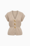Ribbed Knit Sleeveless Peplum Top