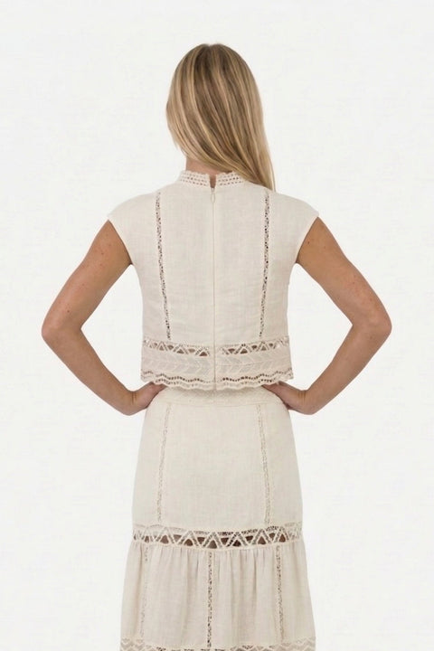 Ivory Tiered Ruffle Two-Piece Set