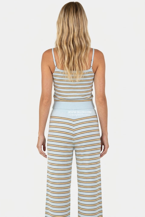 Striped Knit Loungewear Set