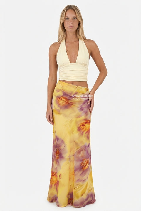 Tie-Dye Halter & Skirt Set