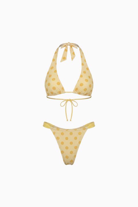 Sunny Yellow Polka Dot Bikini