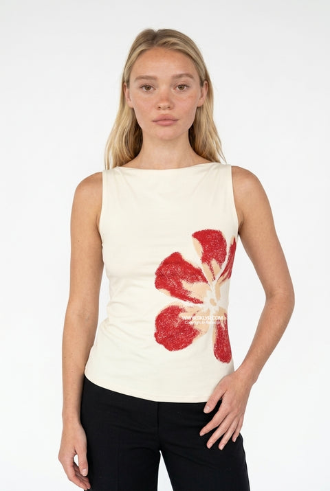 Hibiscus Graphic Top