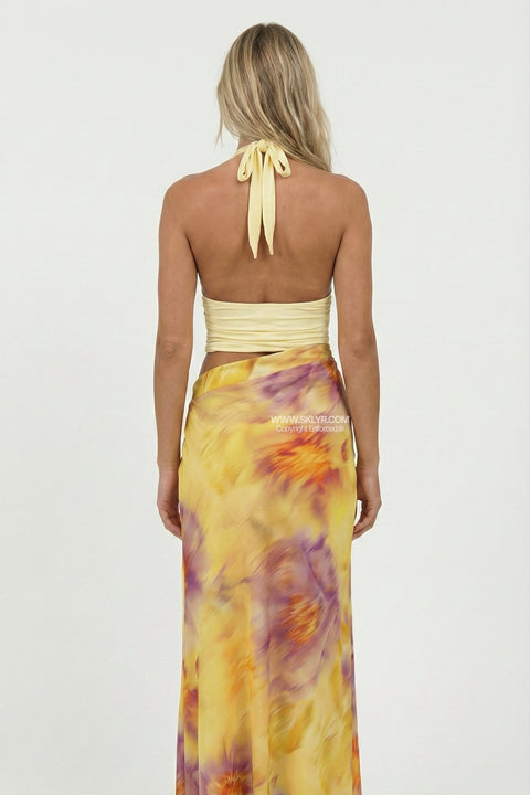 Tie-Dye Halter & Skirt Set