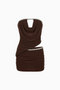 Dark Chocolate Cowl Top & Mini Set