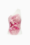 Pink Sea Creature Print Fitted Top