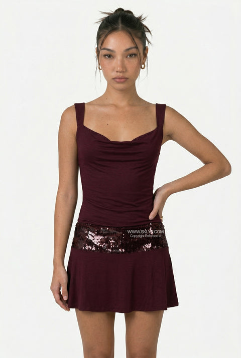 Deep Plum Fitted Mini