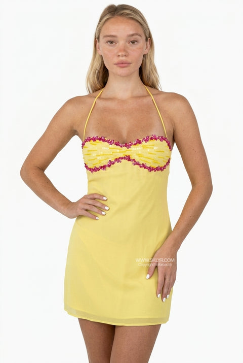 Sky Blue Slip Mini Dress