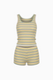 Ribbed Pastel Striped Tank Set