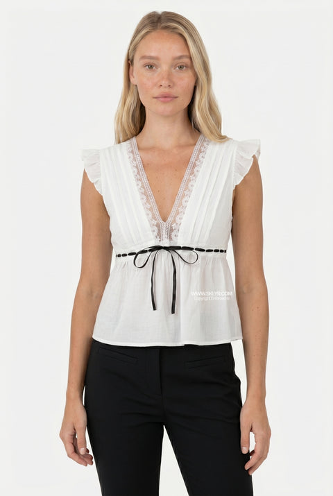 White Structured Corset Top