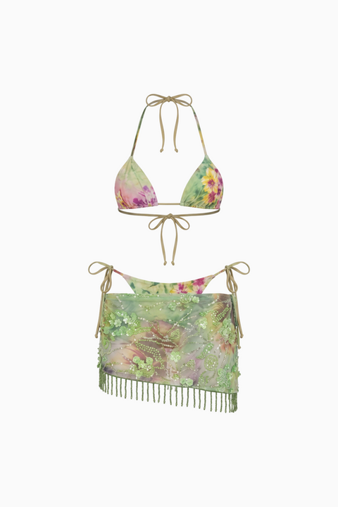 Fairy Floral Beaded Swim 3-Piece Set