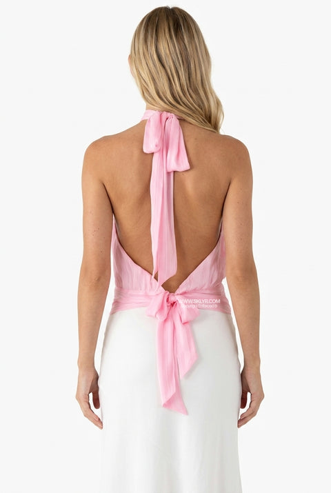 Halterneck Gathered Top