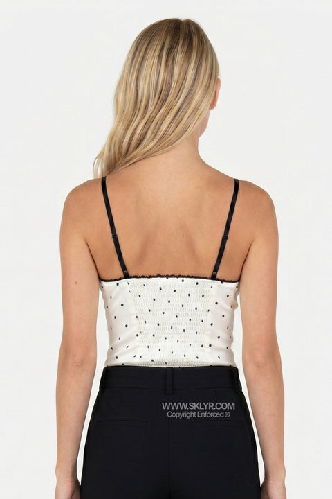 White Lace Bustier Crop Top