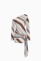 Off-The-Shoulder Diagonal Stripe Draped Dress