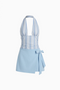 Blue Ruched Halter & Mini Set