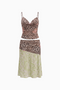 Two-Piece Leopard and Green Zebra Skirt Set