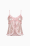 Pink Satin Spaghetti Strap Top