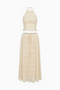 Cream Maxi Skirt & Top Set