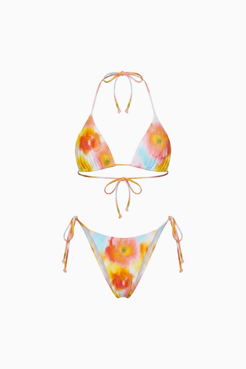 Floral String Bikini Set