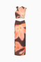 Dark Floral Criss-Cross Maxi Set