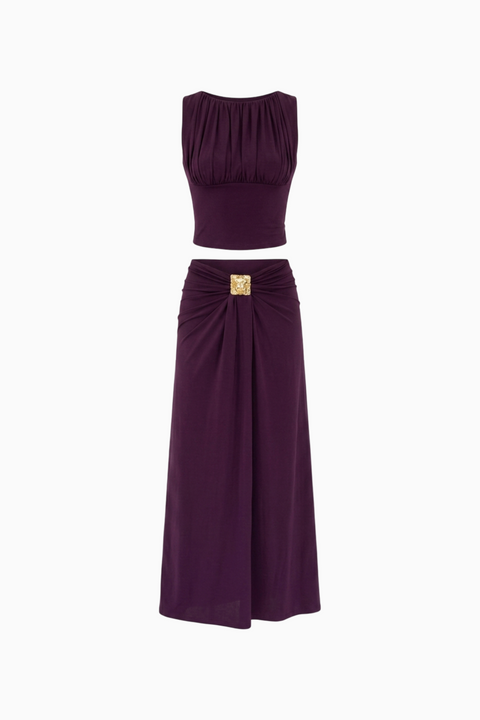 Teal Halterneck Maxi Set