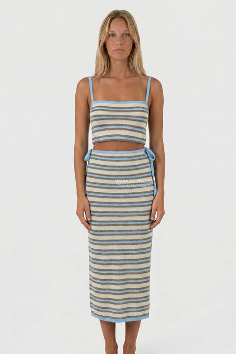 Multicolor Stripe Two-Piece Set