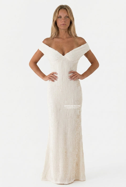 Red Deep-V Maxi Dress