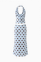 Blue Polka Dot Halter Set