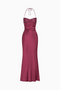Burgundy Sleek Slip Maxi Dress