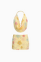 Yellow Floral Halter Bikini Set