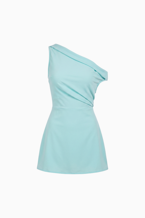 Asymmetrical Chiffon Mini Dress